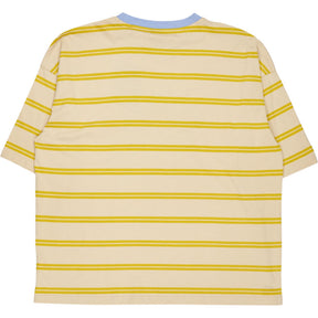 Pull & Bear Cream Striped Boxy T-Shirt