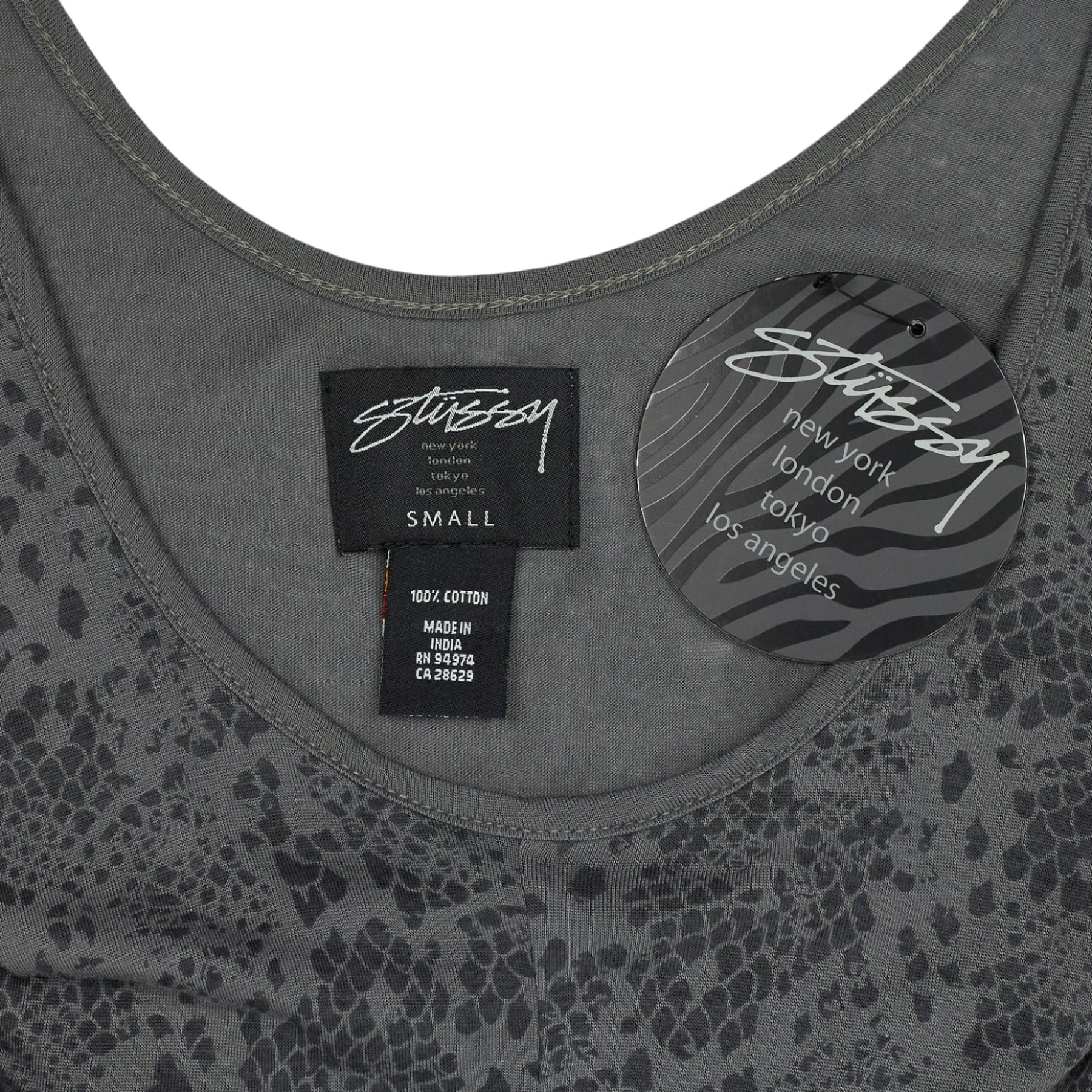 Stussy Grey Pattern Cut-Out Dress