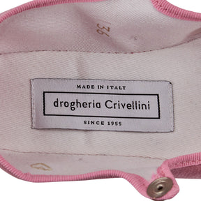 Drogheria Crivellini Pink Velvet Mary Jane Slippers