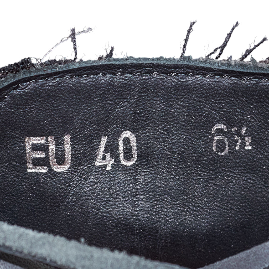 By Walid Black Blue Moccasin Shoes