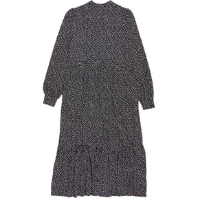 Baukjen Black Polka Dot Midi Dress
