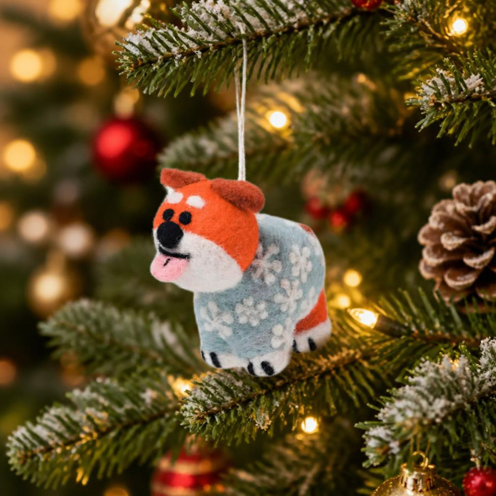 Suki, dog in snowflake jumper Decoration