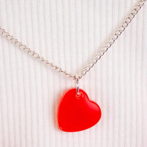 Recycled Red Heart Charm Necklace by Tatty Devine - 2 colours