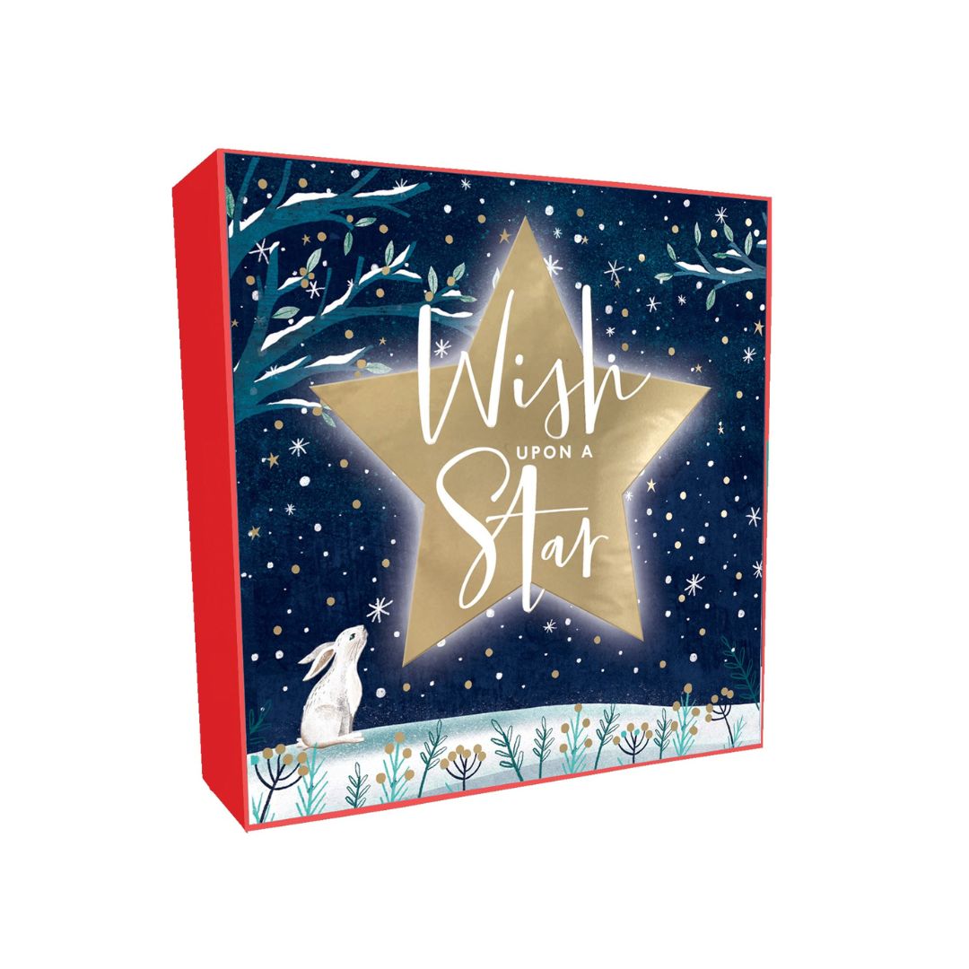 Hare And Star Christmas cards - pack of 8