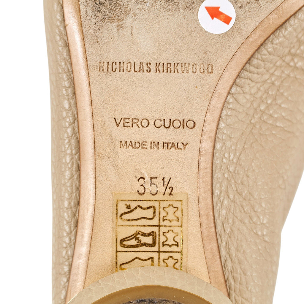 Nicholas Kirkwood Beige Leather Loafers