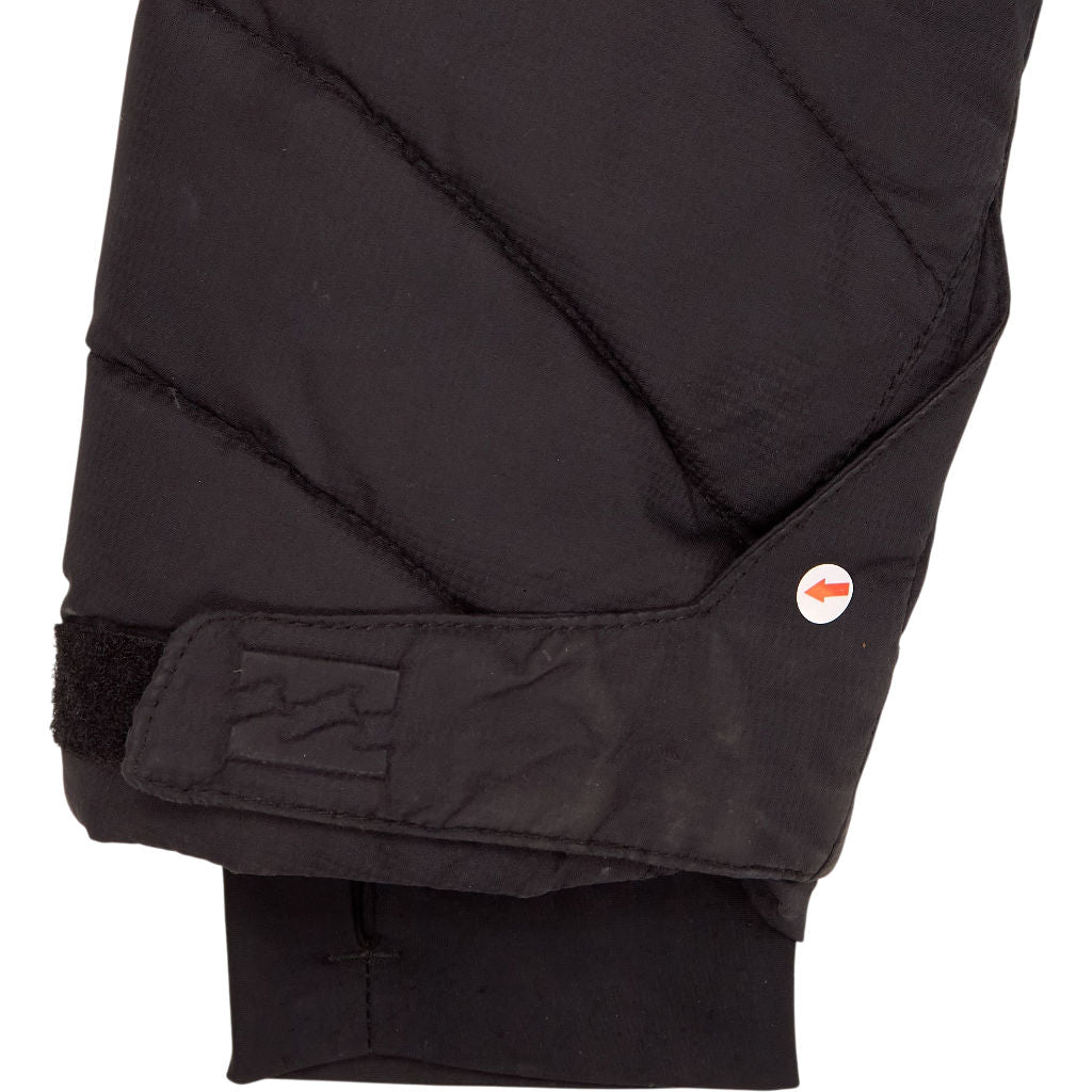 Billabong Black Quilted Jacket with Faux Fur Hood