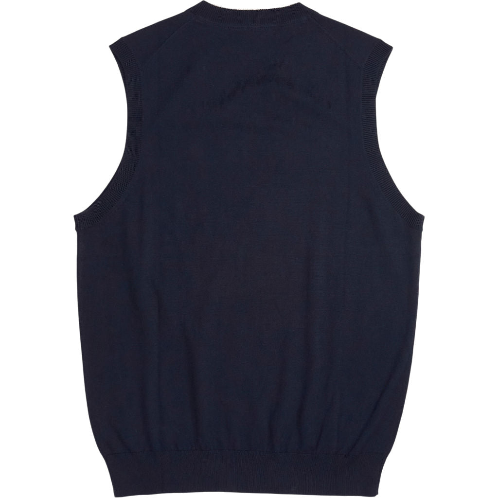 Lyle & Scott Navy V Neck Knit Vest