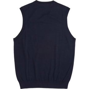 Lyle & Scott Navy V Neck Knit Vest