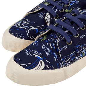 YMC Navy Patterned Trainers