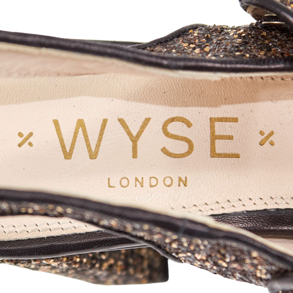 WYSE Glitter Strappy Heels