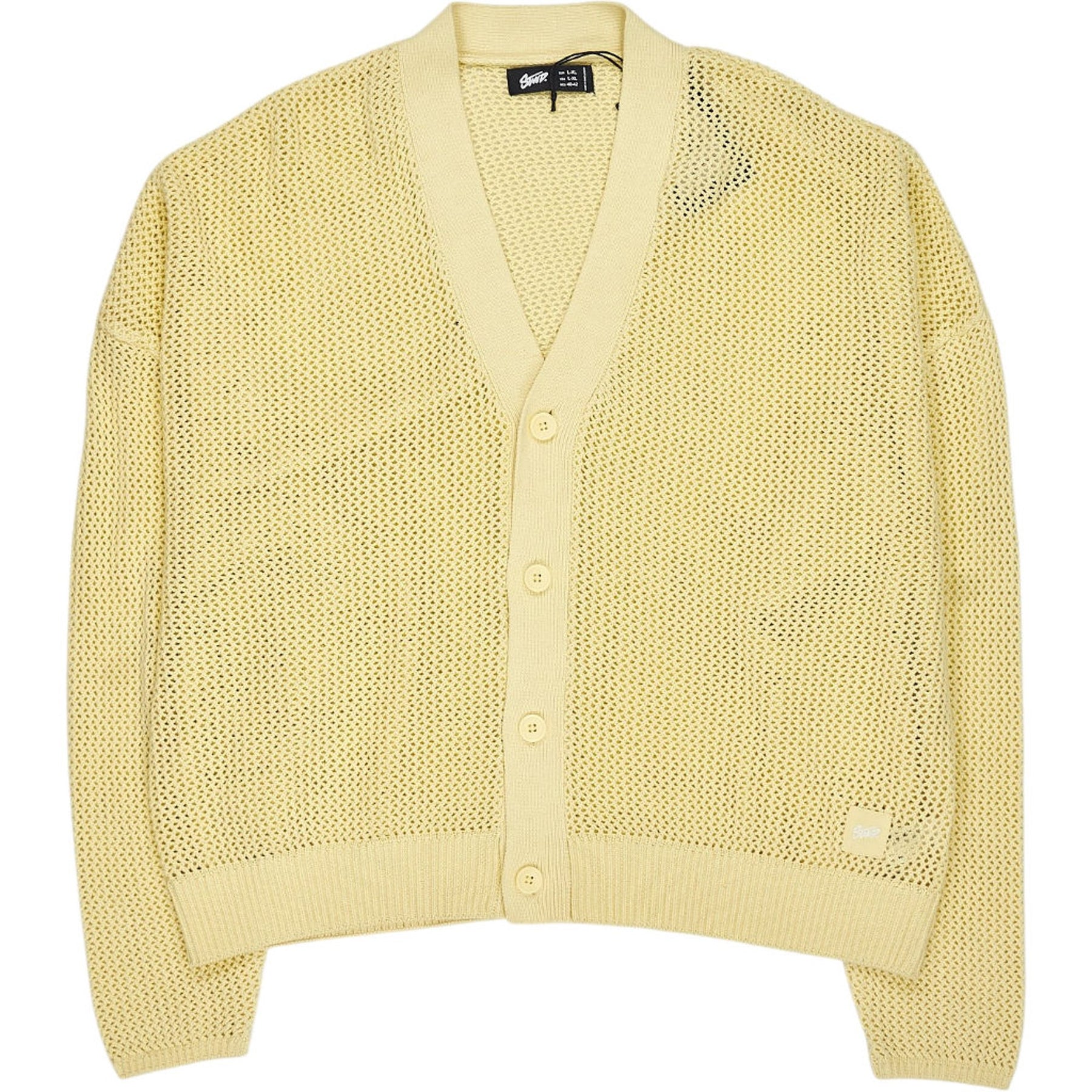 Pull & Bear Yellow Cotton Cardigan