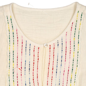 Wyse White Bonnie Dress Cotton Midi