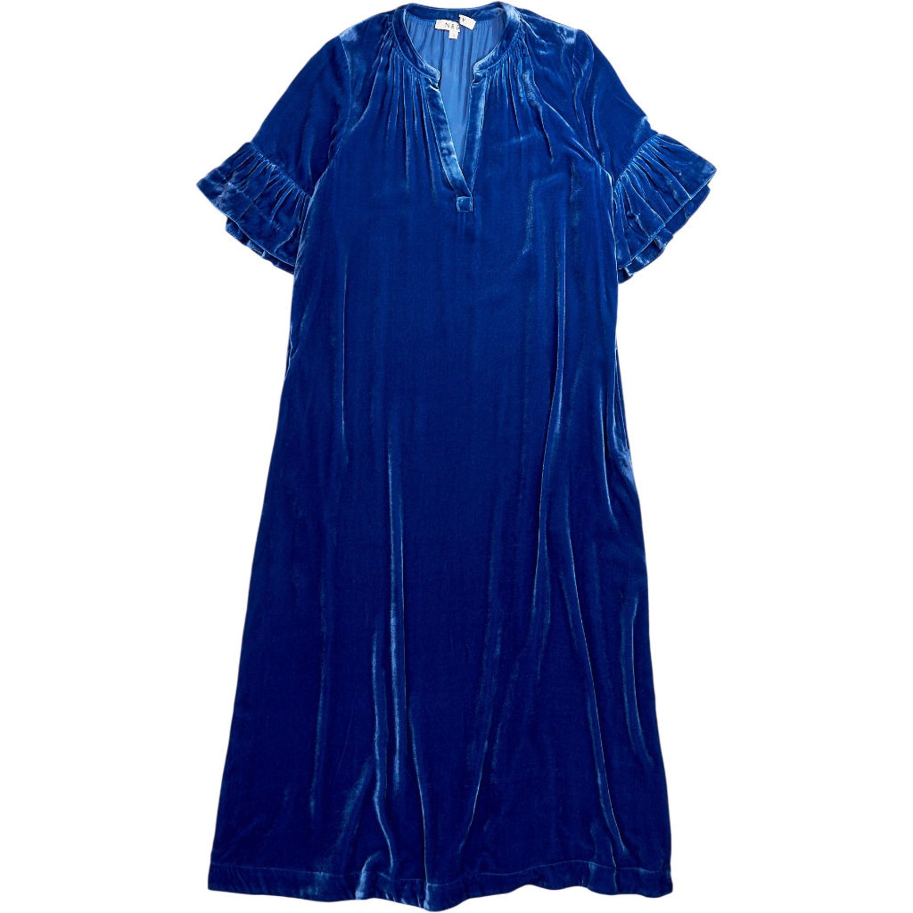 NRBY Blue Velvet Midi Dress