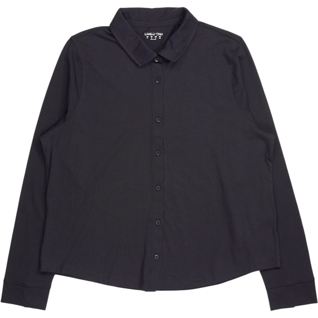 Lands' End Black Cotton Shirt