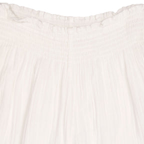 NRBY White Cotton Wide Leg Trousers