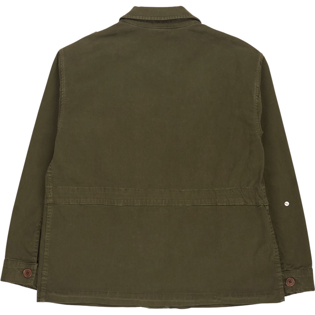 Baukjen Dark Olive Cotton Mattie Cargo Jacket
