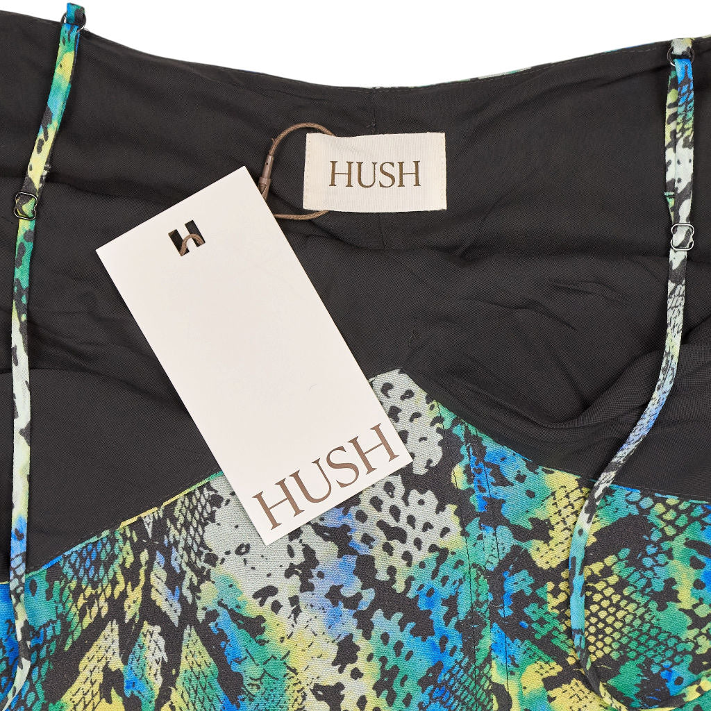 Hush Multicoloured Sydney Snake Print Maxi Slip Dress