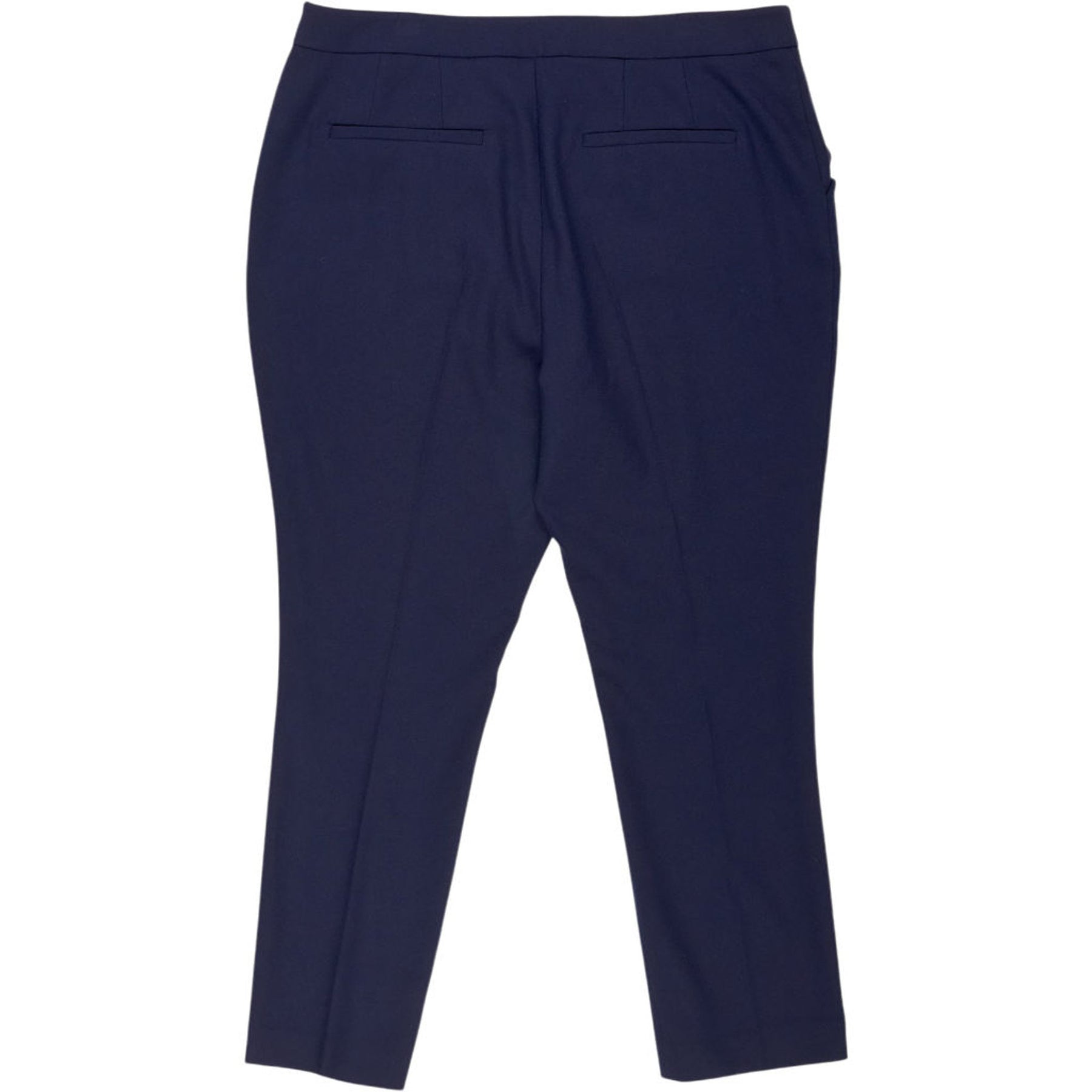 Wyse Navy Sandrine Scallop Edge Trousers