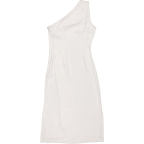 Vivere White Hattie Trellis One-Shoulder Dress