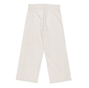 Avenue Montaigne White Cotton Cropped Trousers