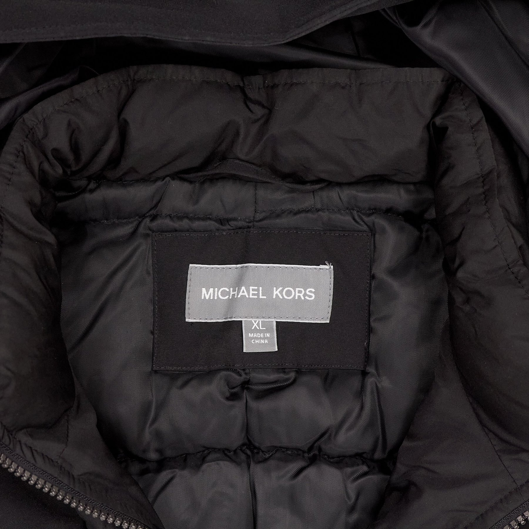 Michael Kors Black Hooded Parka Coat