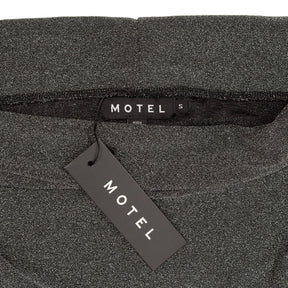 Motel Shimmer Black Bardot Top