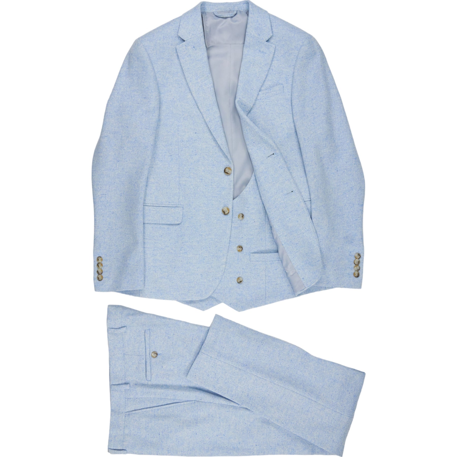 Moss Blue Slim Fit Trouser Suit