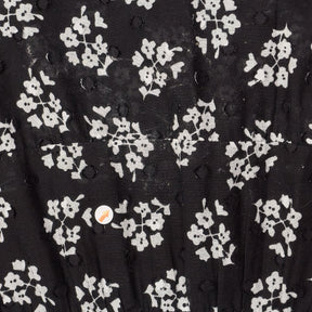 Rixo Black Floral Midi Dress
