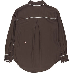 Hush Coffee Brown Kinsey Piping Shirt