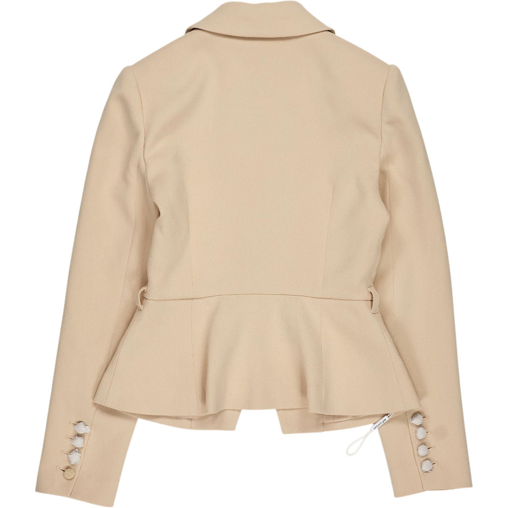 Self-Portrait Beige Tailored Crepe Lace Jacket