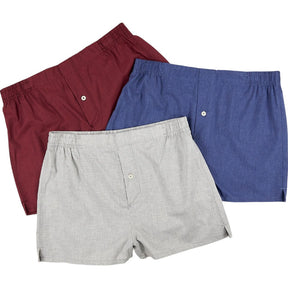 Hamilton + Hare Blue Cotton Boxers 3 Pack