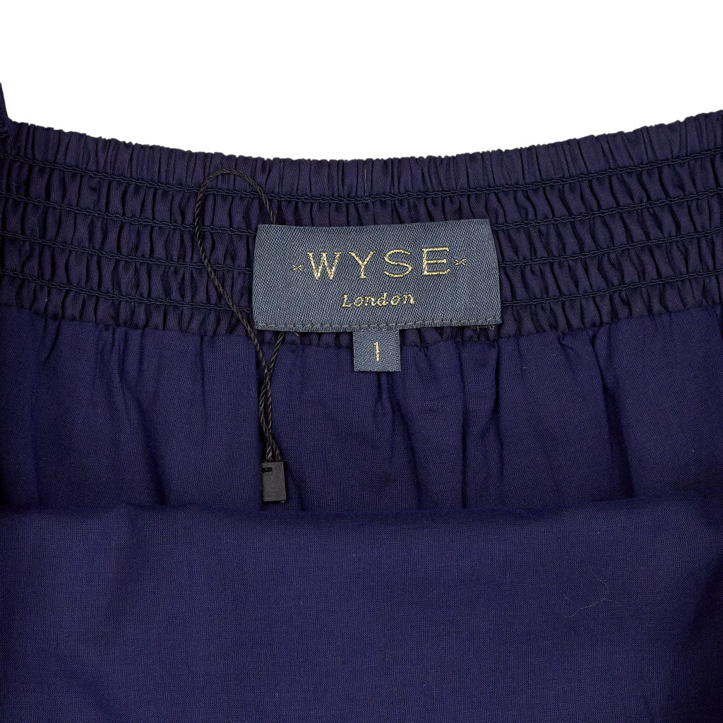 WYSE Midnight Ruffle Midi Dress