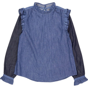 seventy + mochi Blue Aria Blouse