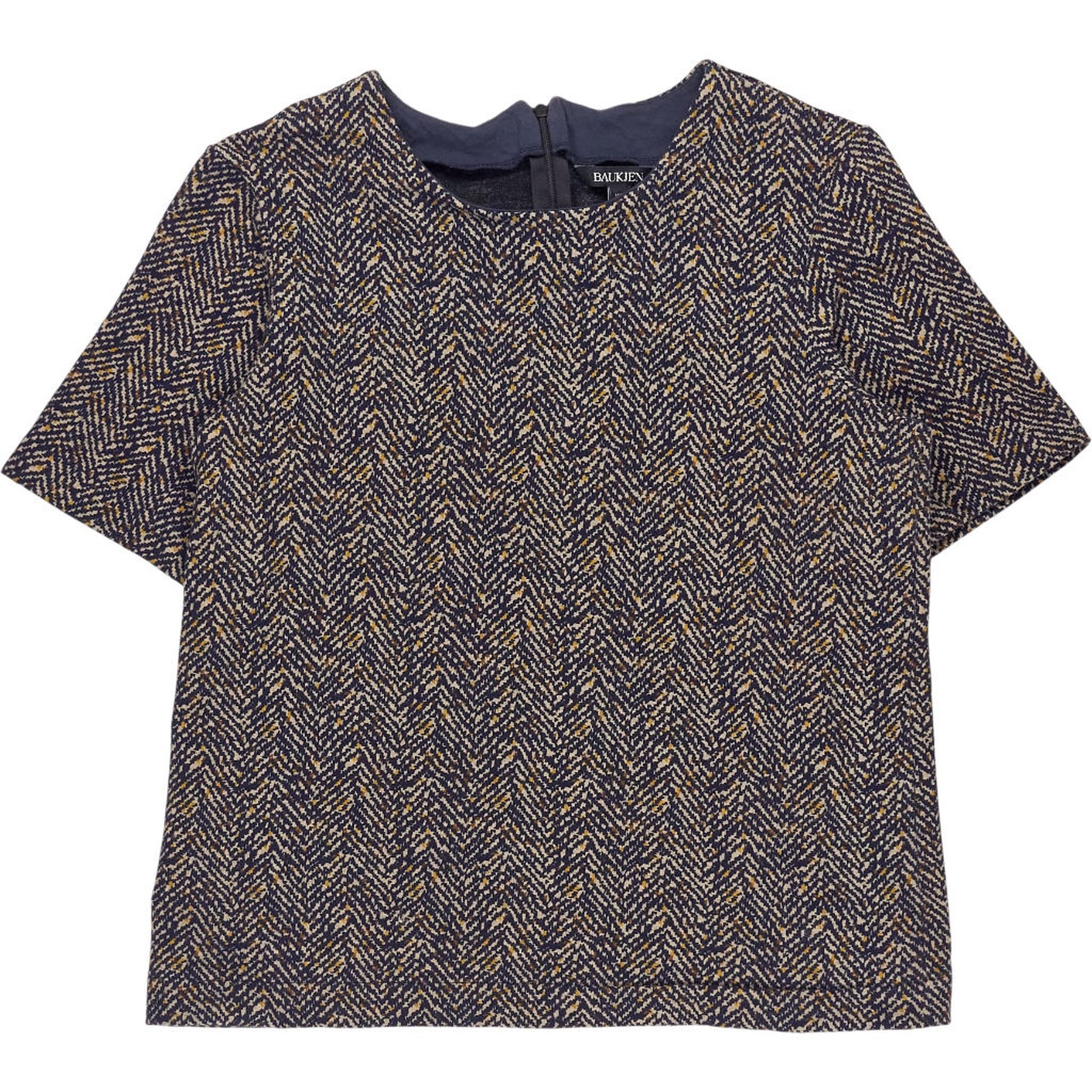 Baukjen Navy Patterned Top