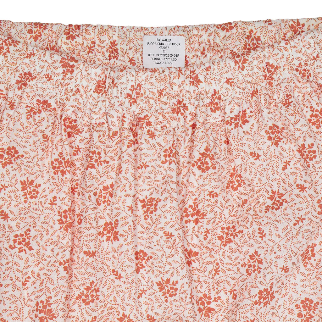 By Walid Red Floral Skirt Trouser