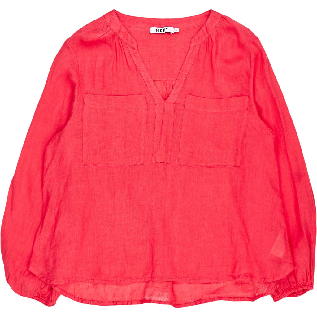 NRBY Pink Linen Blouse