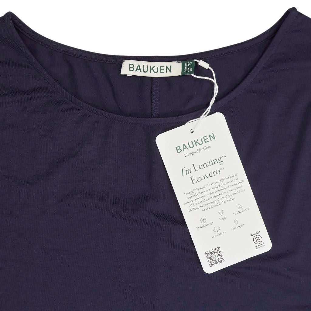 Baukjen Navy Spenser Relaxed Boat Neck Top