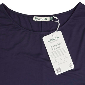 Baukjen Navy Spenser Relaxed Boat Neck Top