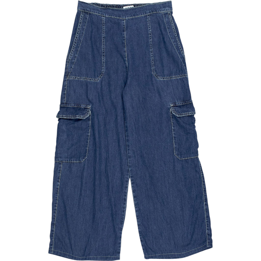 NRBY Blue Wide Leg Cargo Trousers