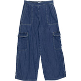 NRBY Blue Wide Leg Cargo Trousers