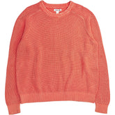Lands' End Washed Orange Ribbed Jumper
