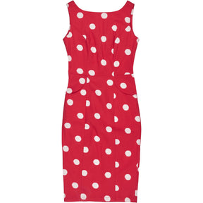 Collectif Red Polka Dot Sleeveless Dress