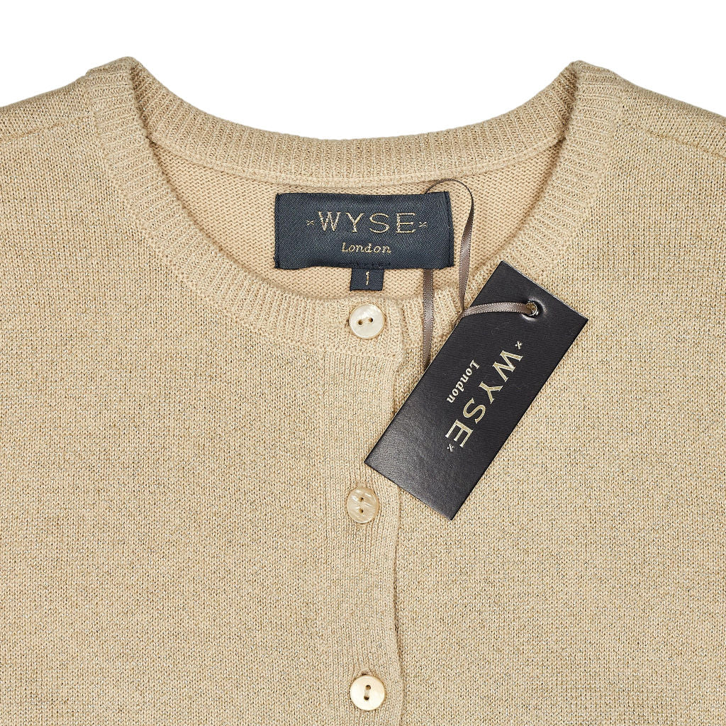 Wyse Champagne Adele Shimmer Cardigan