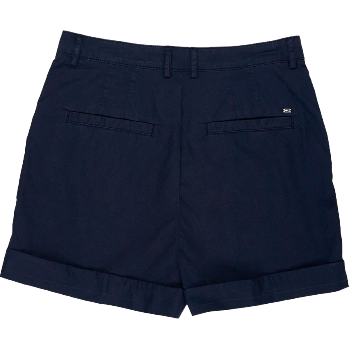 Tommy Hilfiger Navy Cotton Pleated Shorts