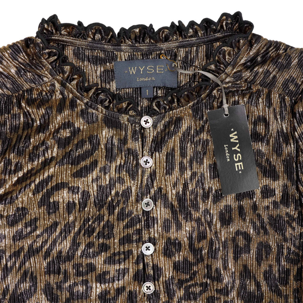 Wyse Metallic Leopard Print Mariam Top