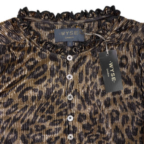 Wyse Metallic Leopard Print Mariam Top