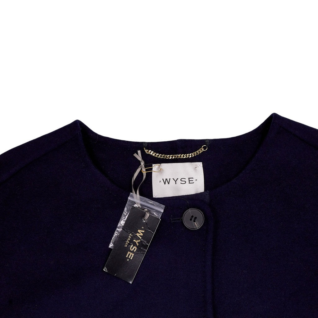 Wyse Navy Wool Coat