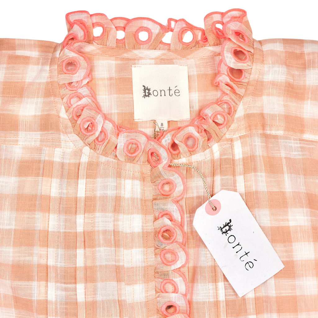 Bonté Rosewater Pink Etienne Check Shirt