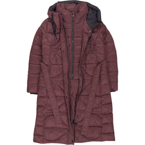 Vince Camuto Burgundy Heavyweight Hooded Coat