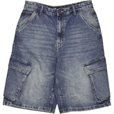 Pull & Bear Blue Denim Cargo Shorts